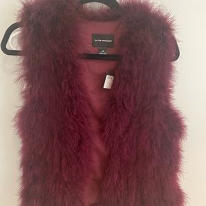 Feather Fur Vest by Club Monaco size small